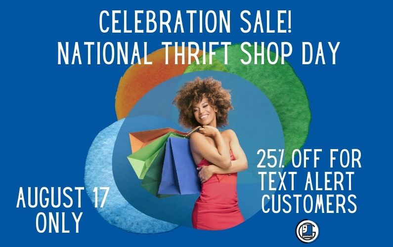 national thrift shop day graphics