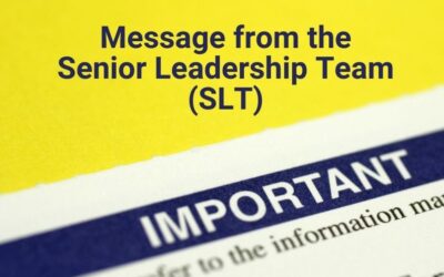 Message from SLT – January 2025
