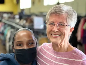 Mystore picture of Jean Dishner and Burlington employee Keona