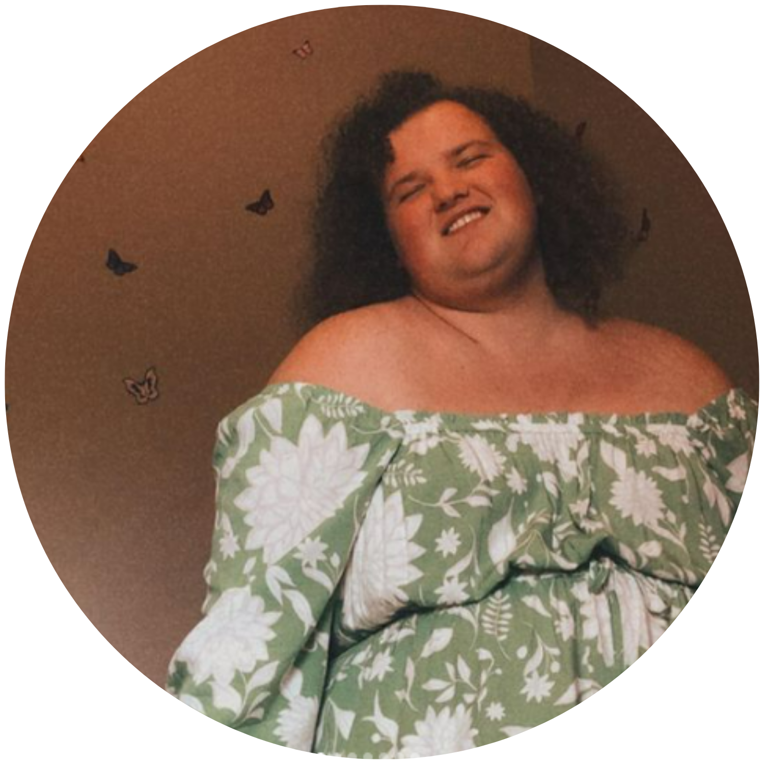 Blue Simple Gradient Motivation Quote Facebook Profile Frame