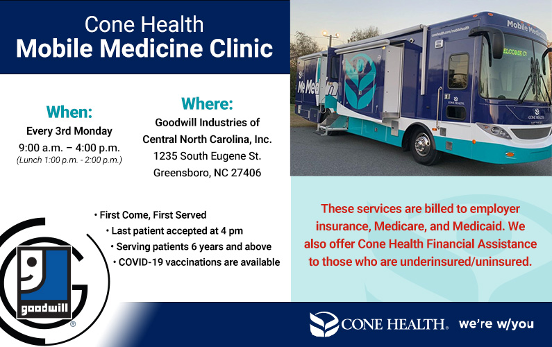 Cone Health Mobile Medicine Unit at Triad Goodwill