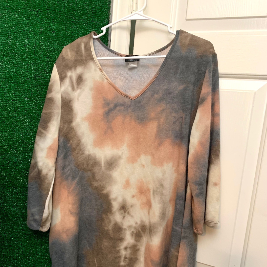 stitched up diy tie dye dress 