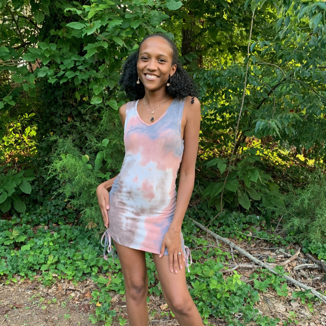 stitched up diy tie dye dress 