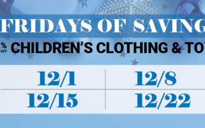 Triad Goodwill Offers 50% Off Kid’s Clothing and Toys on Fridays in December!