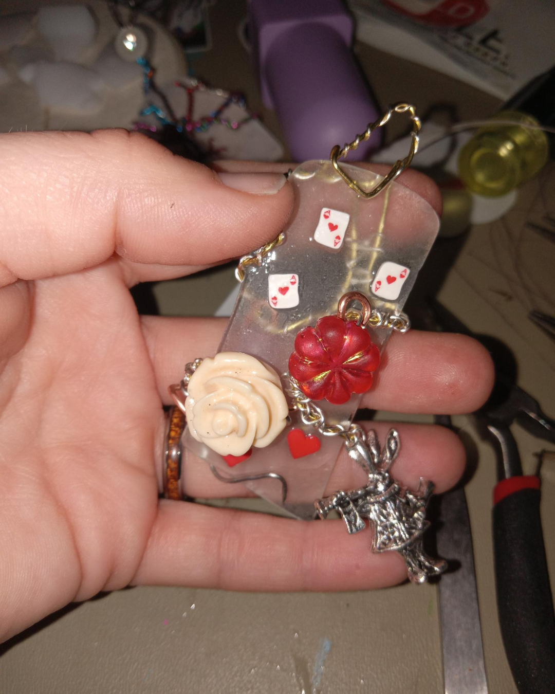 tumbled wire art sea glass (3)