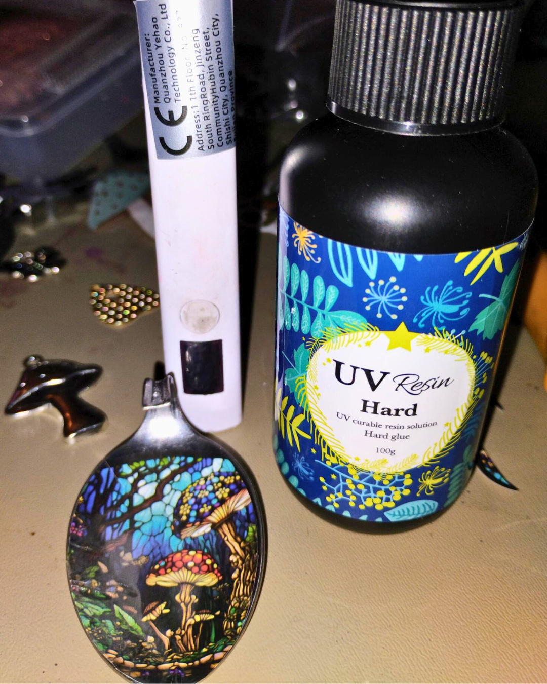 thrifted spoons and uv resin (1)