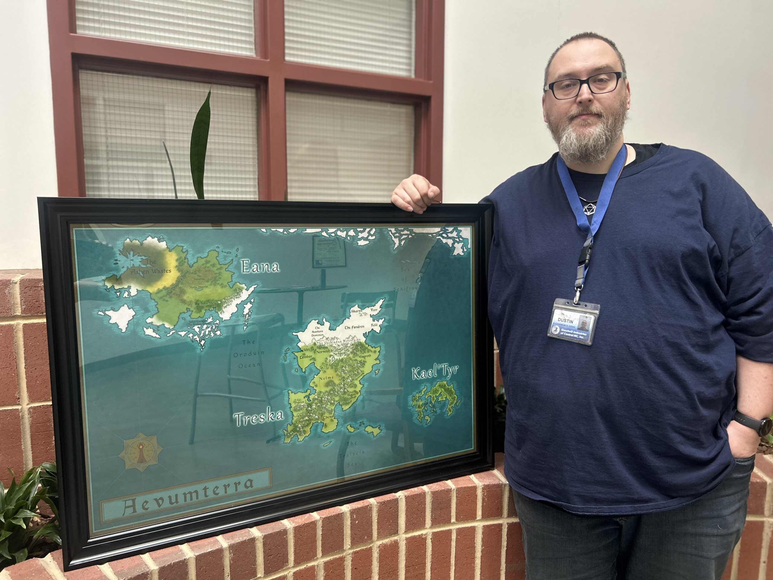 Dustin with a custom map 